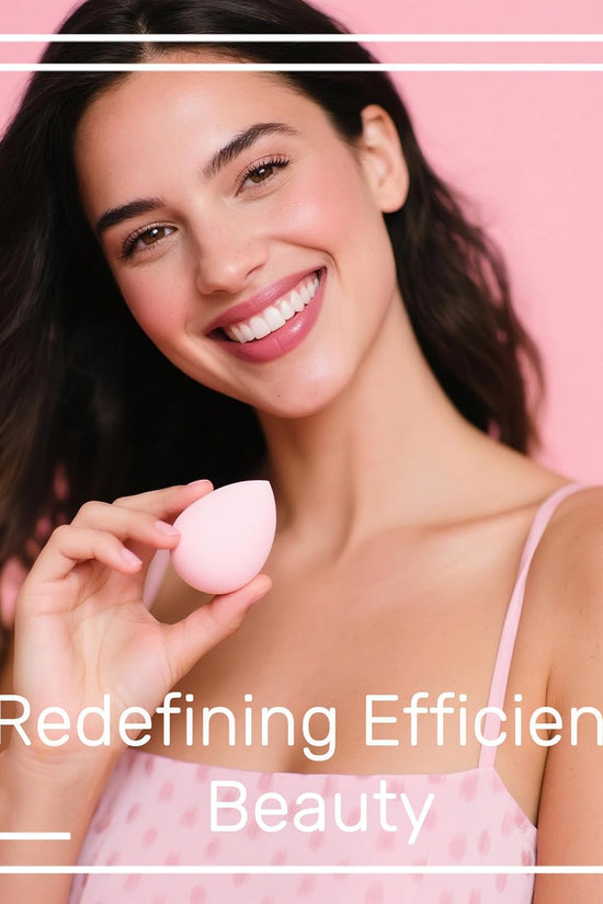 Makeup Sponge Set  with Storage Case 7 Pcs for Liquid, Cream, and Powder,Save Foundation with 1 Mini Makeup Sponge for Travel Daily Use (A-Pink）