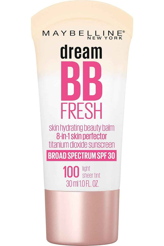 Dream Fresh Skin Hydrating BB Cream, 8-In-1 Skin Perfecting Beauty Balm with Broad Spectrum SPF 30, Sheer Tint Coverage, Oil-Free, Light/Medium, 1 Fl Oz