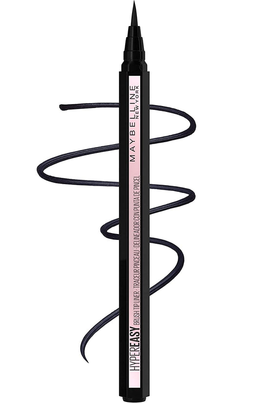 Hyper Easy Liquid Pen No-Skip Eyeliner, Satin Finish, Waterproof Formula, Pitch Black, 0.018 Fl Oz