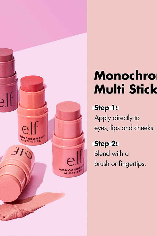 Monochromatic Multi Stick, Luxuriously Creamy & Blendable Color, for Eyes, Lips & Cheeks, Dazzling Peony, 0.17 Oz