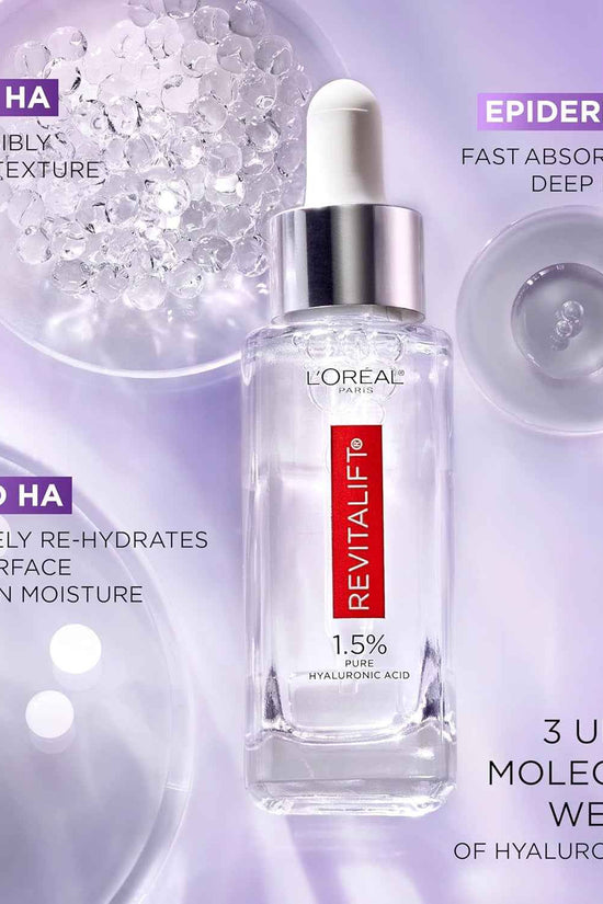 Revitalift 1.5% Pure Hyaluronic Acid Serum for Face, anti Aging Serum to Hydrate Skin & Reduce Wrinkles, Fragrance Free Skin Care for All Skin Types, 1 Oz