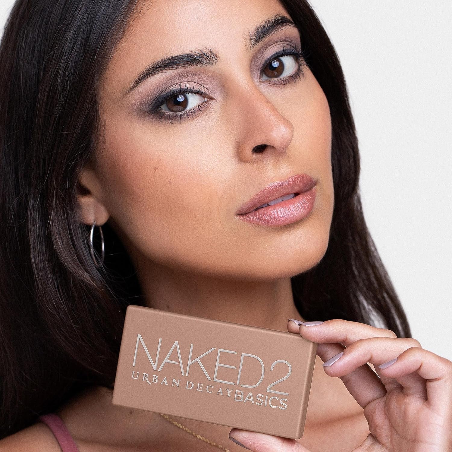 Naked 2 Basics Mini Eyeshadow Palette - 6 Matte Nude Shadows, Multi-Use Powder for Eye, Contour, or Brows, Ultra-Blendable Cool-Tone Neutrals, Long-Lasting Wear, Travel Makeup with Mirror