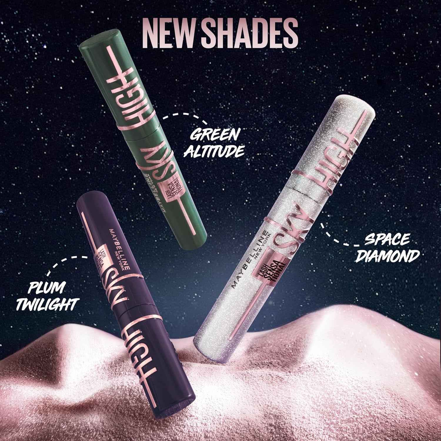 Lash Sensational Sky High Washable Mascara Makeup, Volumizing, Lengthening, Defining, Curling, Multiplying, Buildable Formula, Blackest Black, 1 Count