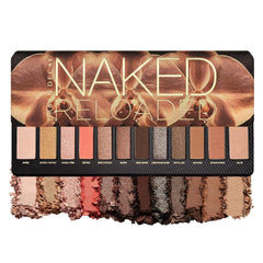 Naked Reloaded, Nude Bronze Neutral Eyeshadow Palette, Matte, Metallic, Shimmer Finish, 12 Warm Bronze Eye Shadows, Natural Soft Glam Smokey Eye Makeup, Vegan, Cruelty-Free