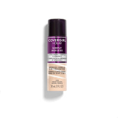 & Olay Simply Ageless 3-In-1 Liquid Foundation, Matte Finish, Hyaluronic & Vitamin C Formula, Creamy Natural, 1 Count