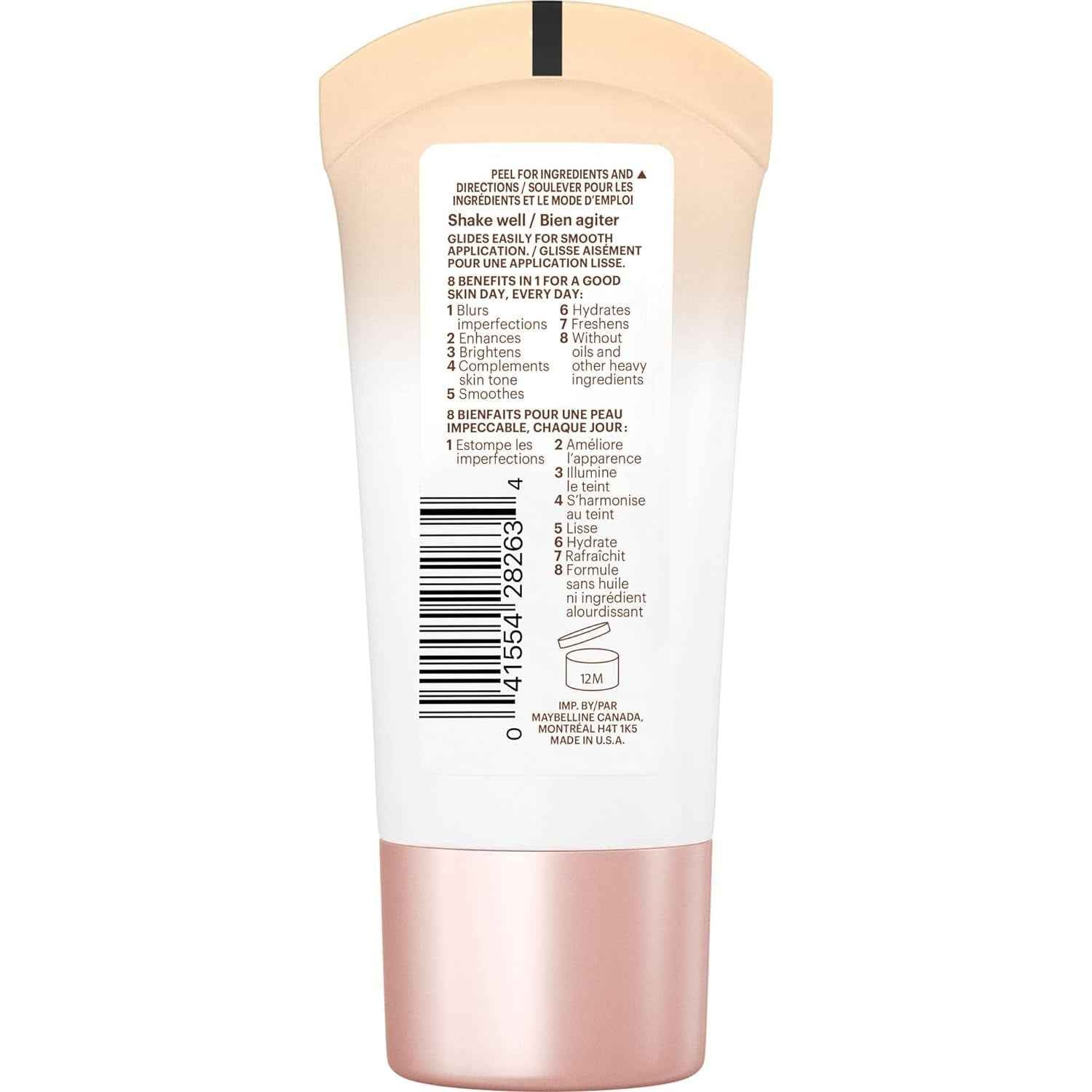 Dream Fresh Skin Hydrating BB Cream, 8-In-1 Skin Perfecting Beauty Balm with Broad Spectrum SPF 30, Sheer Tint Coverage, Oil-Free, Light/Medium, 1 Fl Oz