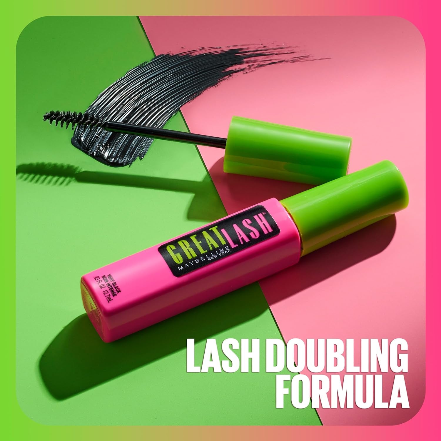 Great Lash Clear Mascara, Conditioning Formula for Lashes and Eyebrows for a Natural Eye Makeup Look, 1 Count