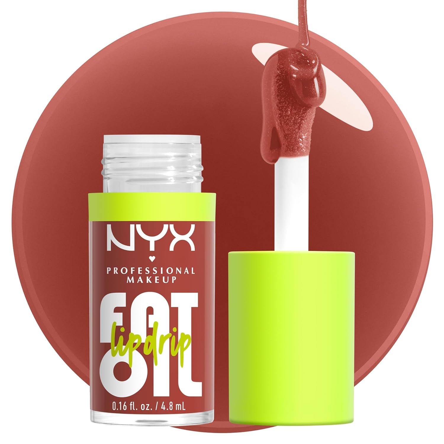 Fat Oil Lip Drip, Moisturizing Lip Oil Gloss, Vegan Tinted Formula, up to 12 HR Hydration - Missed Call (Sheer Pink)