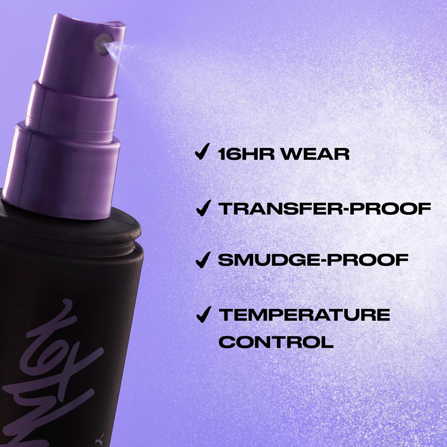 All Nighter Waterproof Makeup Setting Spray - Natural Finish, Smudge-Proof, Transfer-Resistant, up to 16HR Wear, Cool Skin Temperature, Fine Mist, Controls Shine, for All Skin Types