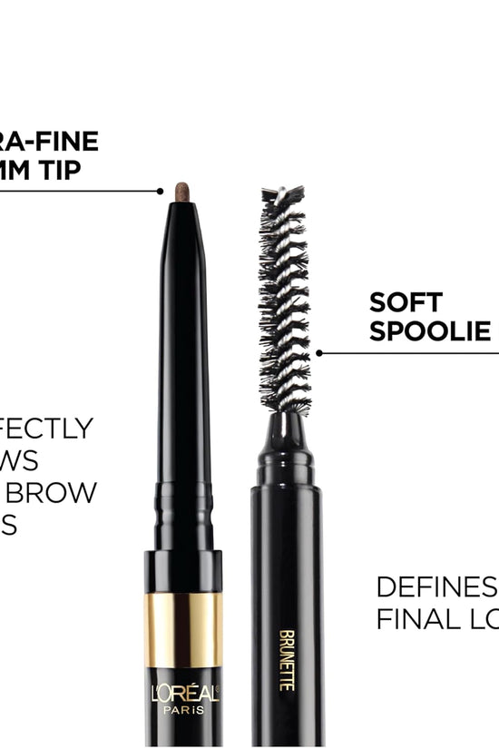 Makeup Brow Stylist Definer Waterproof Eyebrow Pencil, Ultra-Fine Mechanical Pencil, Draws Tiny Brow Hairs and Fills in Sparse Areas and Gaps, Dark Brunette, 0.003 Ounce (Pack of 1)