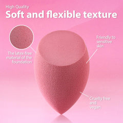 Makeup Sponge Set  Blender Sponges 7 Pcs for Liquid, Cream, and Powder, Latex Free, Multi Colored Beauty Sponges with 1 Mini Sponge, Vegan & Cruelty-Free