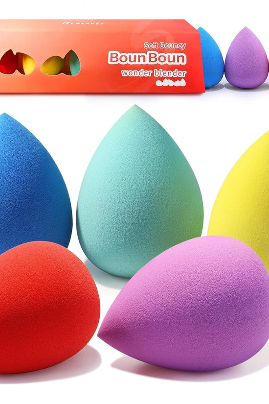 Makeup Sponge Set 5 Pack Micro Porous Low Absorption Soft Latex Free Foundation Beauty Sponges & Blenders for Powder Cream