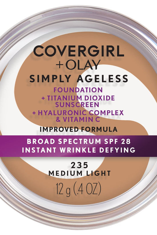 & Olay Simply Ageless Instant Wrinkle-Defying Foundation, Creamy Natural 0.44 Fl Oz (Pack of 1)