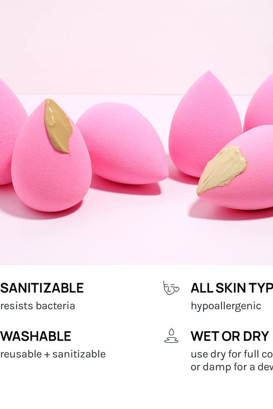 Collection Makeup Sponge Set Latex Free and High-Definition Set of 6 Makeup Wonder Blender for Powder Cream and Liquid, Super Soft Wonder Beauty Cosmetic