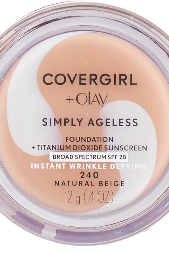 & Olay Simply Ageless Instant Wrinkle-Defying Foundation, Creamy Natural 0.44 Fl Oz (Pack of 1)
