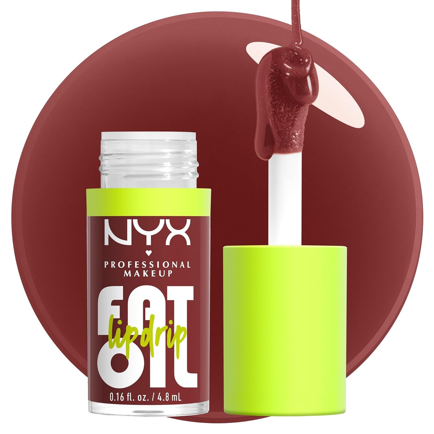 Fat Oil Lip Drip, Moisturizing Lip Oil Gloss, Vegan Tinted Formula, up to 12 HR Hydration - Missed Call (Sheer Pink)