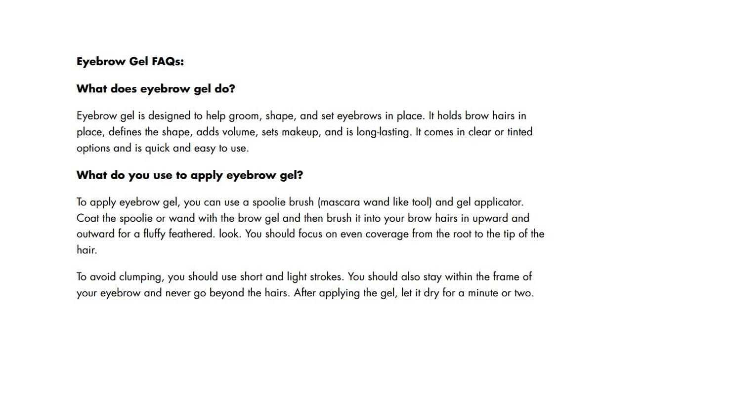 Brow Lift, Clear Eyebrow Shaping Wax for Holding Brows in Place, Creates a Fluffy Feathered Look, Vegan & Cruelty-Free, Clear