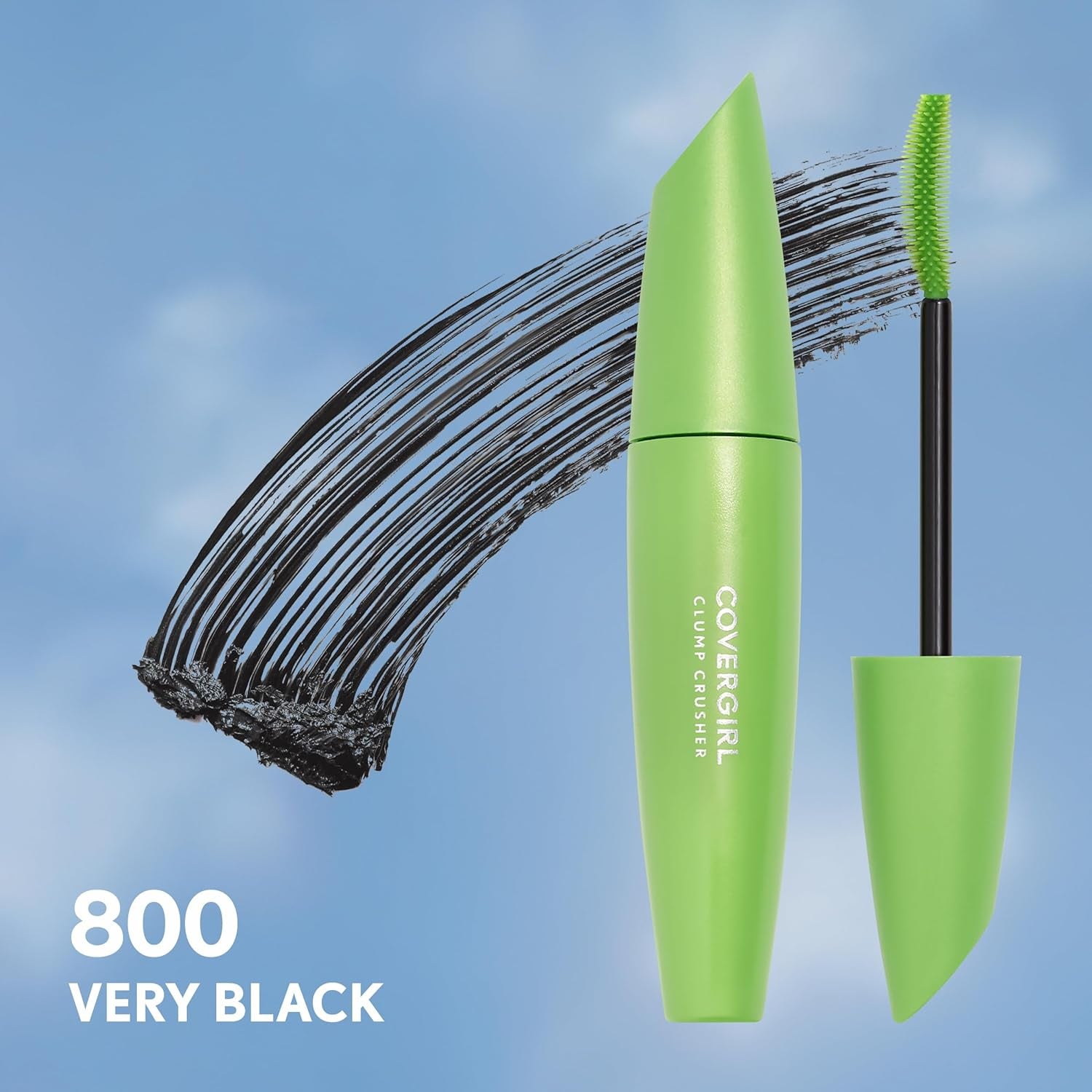 Clump Crusher Mascara, 20X More Volume, Double Sided Brush, Long-Lasting Wear - 800 Very Black (Pack of 1)