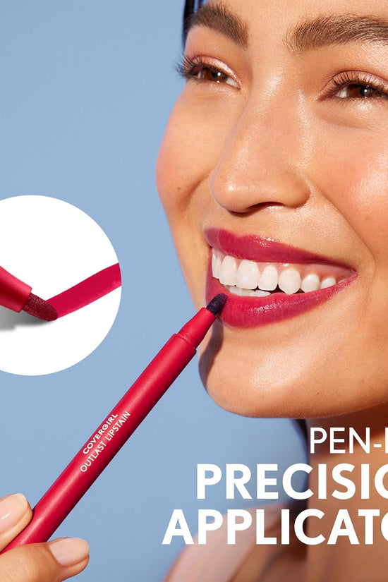 Outlast, 10 Sugey Girl, Lipstain, Smooth Application, Precise Pen-Like Tip, Transfer-Proof, Satin Stained Finish, Vegan Formula, 0.06Oz