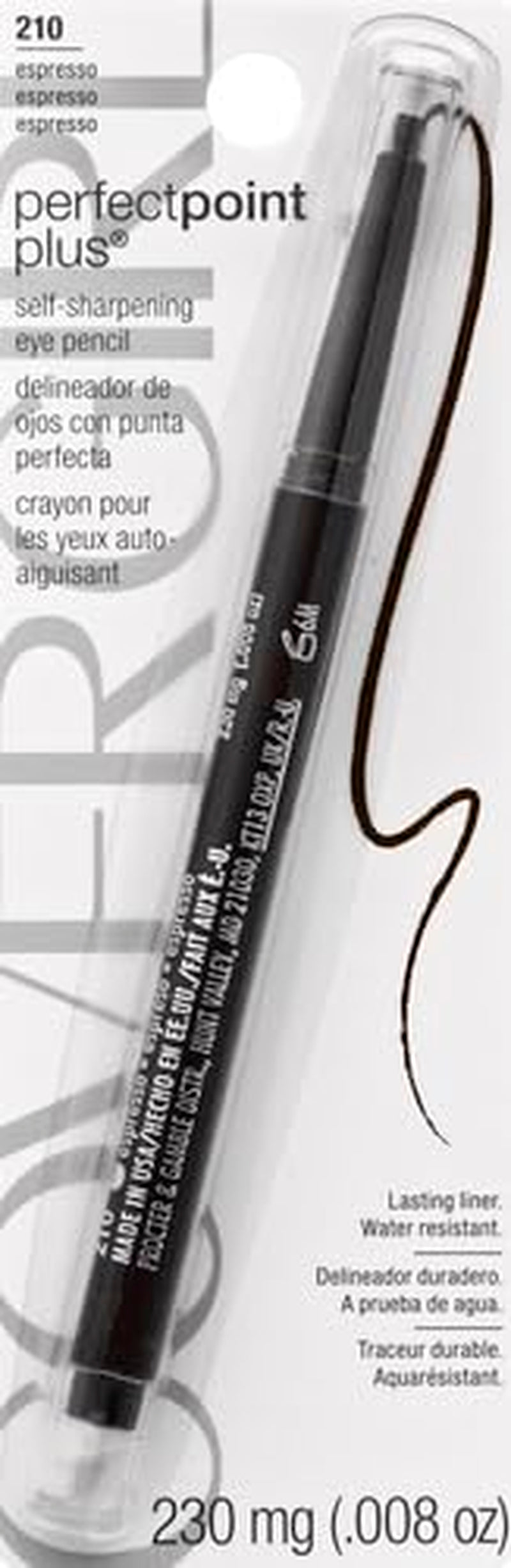 Perfect Point plus Eyeliner Pencil, Espresso, Long-Lasting, Versatile Brown Eyeliner, Soft Smudging Tip, No Sharpening Needed, Pack of 1