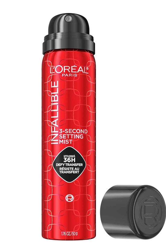 Infallible 3-Second Setting Spray Mist, Microfine Mist for up to 36HR Wear, Clear, 1.76 Oz
