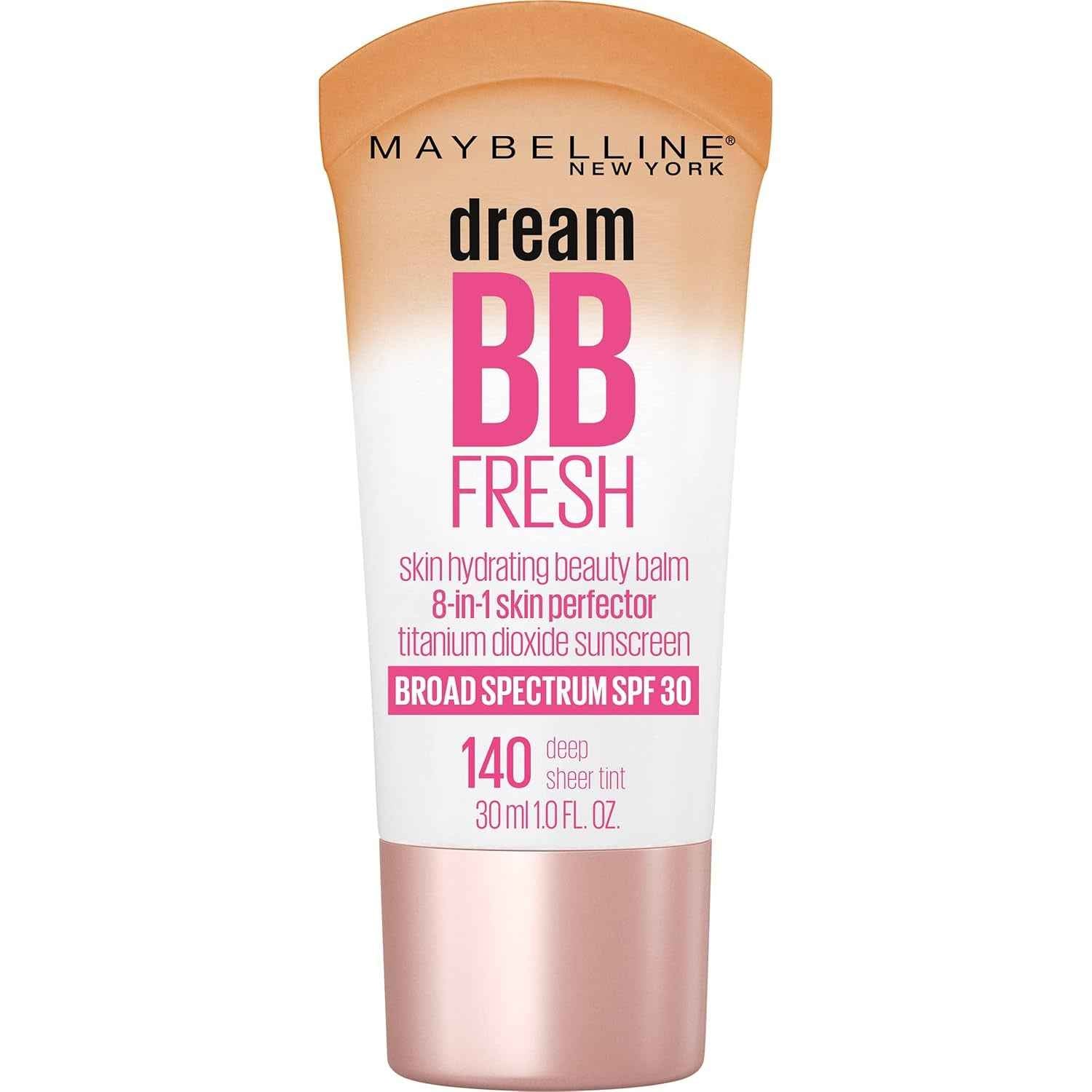 Dream Fresh Skin Hydrating BB Cream, 8-In-1 Skin Perfecting Beauty Balm with Broad Spectrum SPF 30, Sheer Tint Coverage, Oil-Free, Light/Medium, 1 Fl Oz