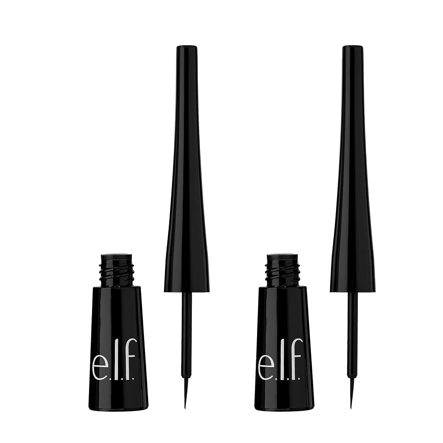 Liquid Eyeliner, High-Pigment Liquid Eyeliner with Extra-Fine Brush Tip, Easy Glide Smudge-Proof Formula, Jet Black
