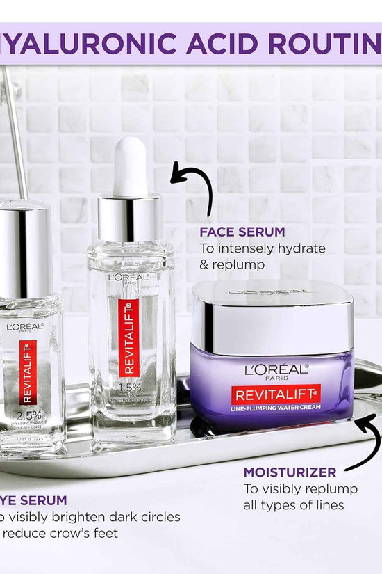 Revitalift 1.5% Pure Hyaluronic Acid Serum for Face, anti Aging Serum to Hydrate Skin & Reduce Wrinkles, Fragrance Free Skin Care for All Skin Types, 1 Oz