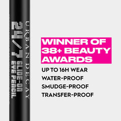 Urban Decay 24/7 Glide-On Waterproof Eyeliner Pencil - Smudge-Proof, Transfer-Proof, up to 16HR Wear, Smooth No-Tug Formula, Hydrating Liner with Vitamin E & Jojoba Oil - 0.04 Oz