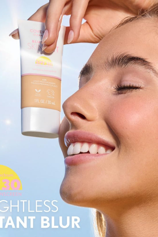 Clean Fresh Blurring Skin Tint with SPF 30, 430 Medium Neutral, Liquid Foundation, Soft Matte Finish, Smooths, Brightens, Blurs Pores, Mineral Sunscreen, Vegan Formula