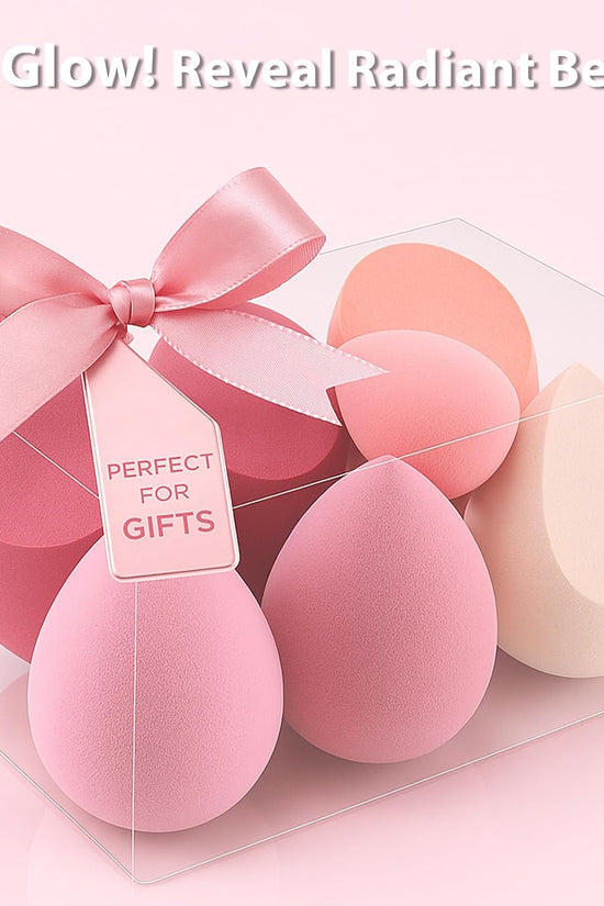 Makeup Sponge Set  Blender Sponges 7 Pcs for Liquid, Cream, and Powder, Latex Free, Multi Colored Beauty Sponges with 1 Mini Sponge, Vegan & Cruelty-Free