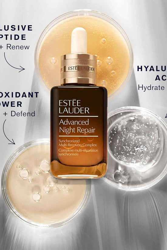 Advanced Night Repair Face Serum Synchronized Multi-Recovery Complex with Hyaluronic Acid & Peptides | anti Aging & Hydrating