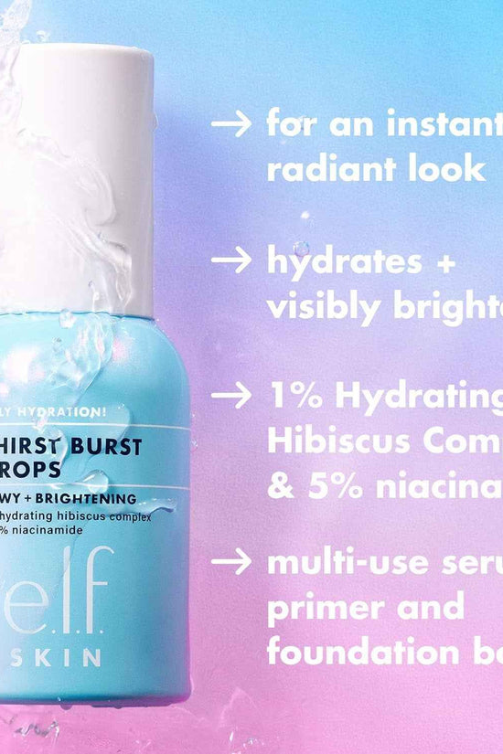 SKIN Holy Hydration! Thirst Burst Drops, Serum for a Radiant Complexion Instantly & over Time, Made with Hyaluronic Acid, Vegan & Cruelty-Free