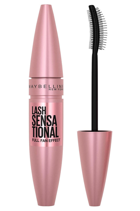 Lash Sensational Washable Mascara, Lengthening and Volumizing for a Full Fan Effect, Blackest Black, 1 Count