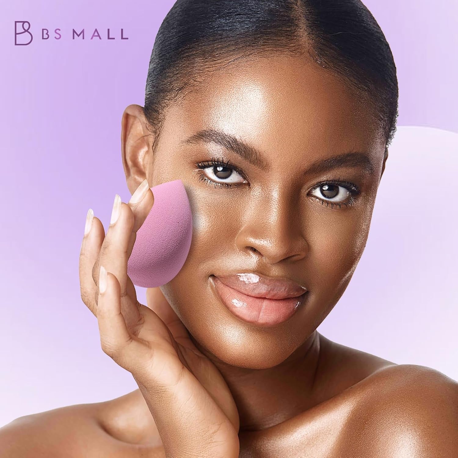 Makeup Sponge Set  Triangle Puff 14 Pcs for Liquid, Cream, and Powder, Multi-Colored Makeup Sponges and Mini Sponge with Case (A-Purple)