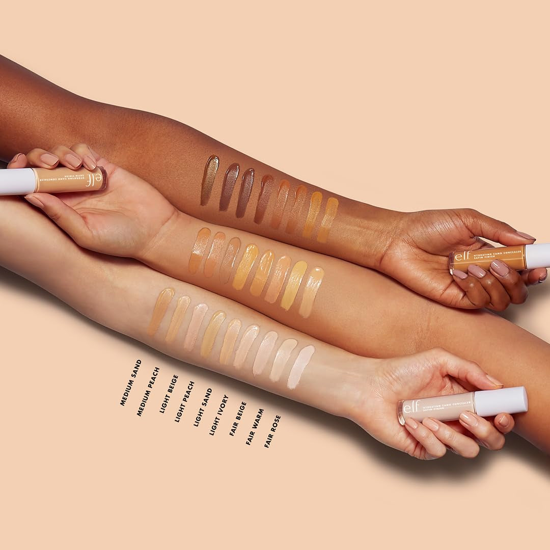 Hydrating Camo Concealer, Covers Blemishes & Under-Eye Circles, Full-Coverage & Delivers a Satin Finish, Vegan & Cruelty-Free, Light Sand