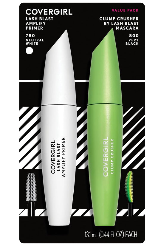 Clump Crusher Mascara, 20X More Volume, Double Sided Brush, Long-Lasting Wear - 800 Very Black (Pack of 1)