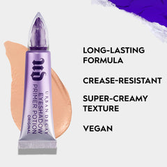 Eyeshadow Primer Potion - Smooth Eye Makeup Base, Crease-Free Eyeshadow, Waterproof & Long-Lasting Nude Eye Primer, Universal for All Skin Tones, More Vibrant Color, Paraben-Free, Vegan