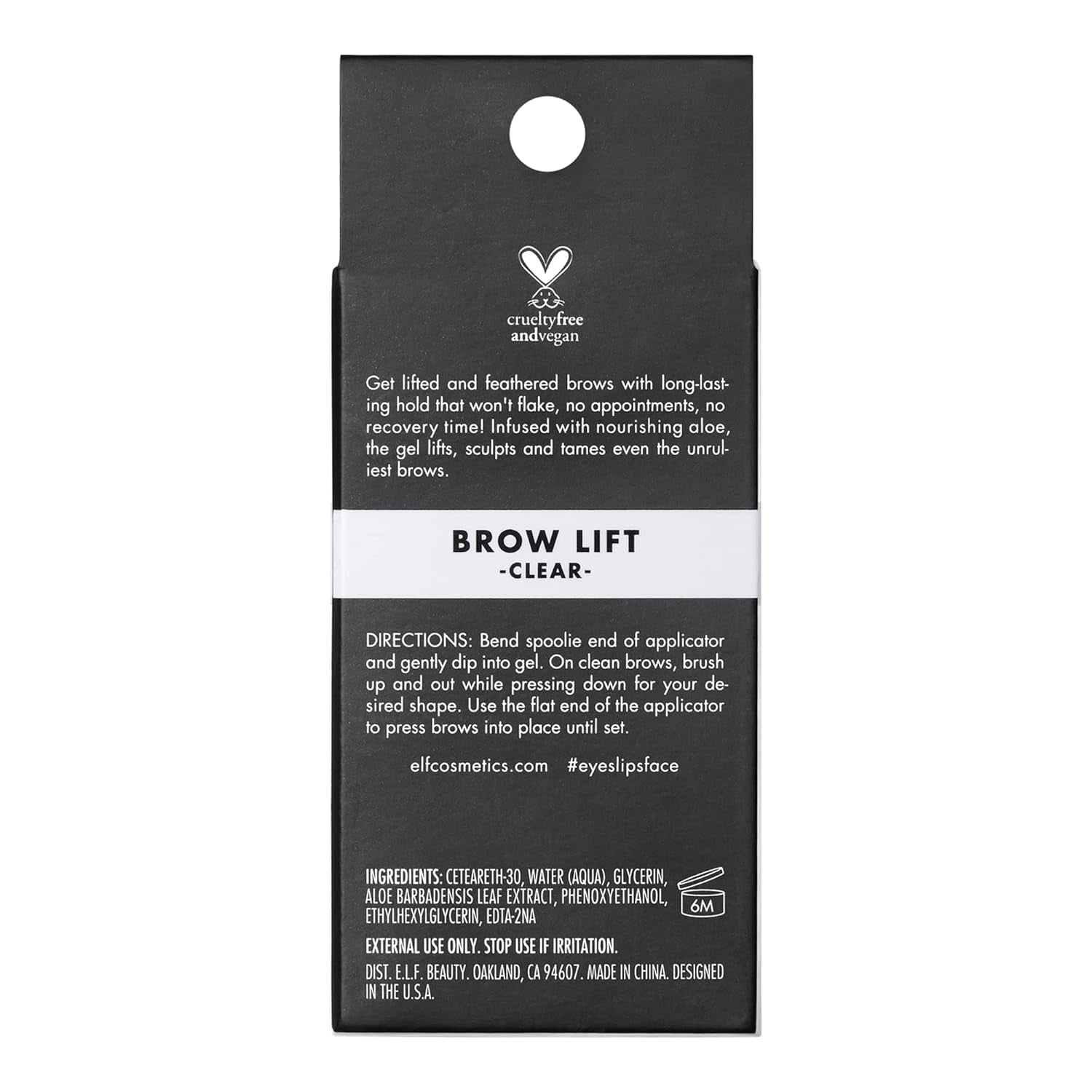 Brow Lift, Clear Eyebrow Shaping Wax for Holding Brows in Place, Creates a Fluffy Feathered Look, Vegan & Cruelty-Free, Clear