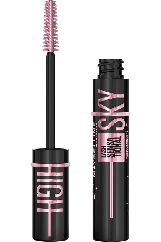 Lash Sensational Sky High Washable Mascara Makeup, Volumizing, Lengthening, Defining, Curling, Multiplying, Buildable Formula, Blackest Black, 1 Count