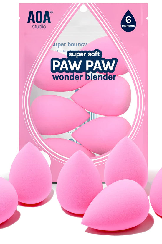 Collection Makeup Sponge Set Latex Free and High-Definition Set of 6 Makeup Wonder Blender for Powder Cream and Liquid, Super Soft Wonder Beauty Cosmetic