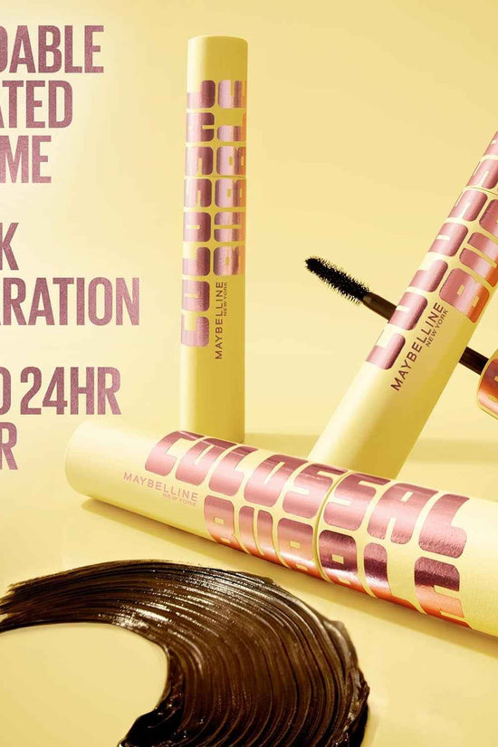 the Colossal Bubble Washable Mascara, Buildable Mascara Volume and Length Formula for Bold, Separated Lashes, Blackest Black, 1 Count