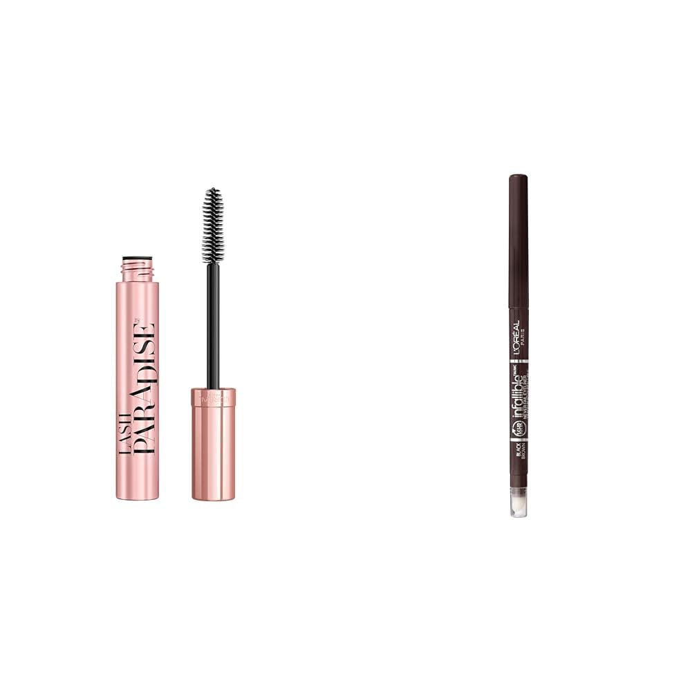Makeup Voluminous Lash Paradise Mascara, Voluptuous Volume, Intense Length, Feathery Soft Full Lashes, No Flaking, No Smudging, No Clumping, Blackest Black, 0.25 Fl Oz (Pack of 1)